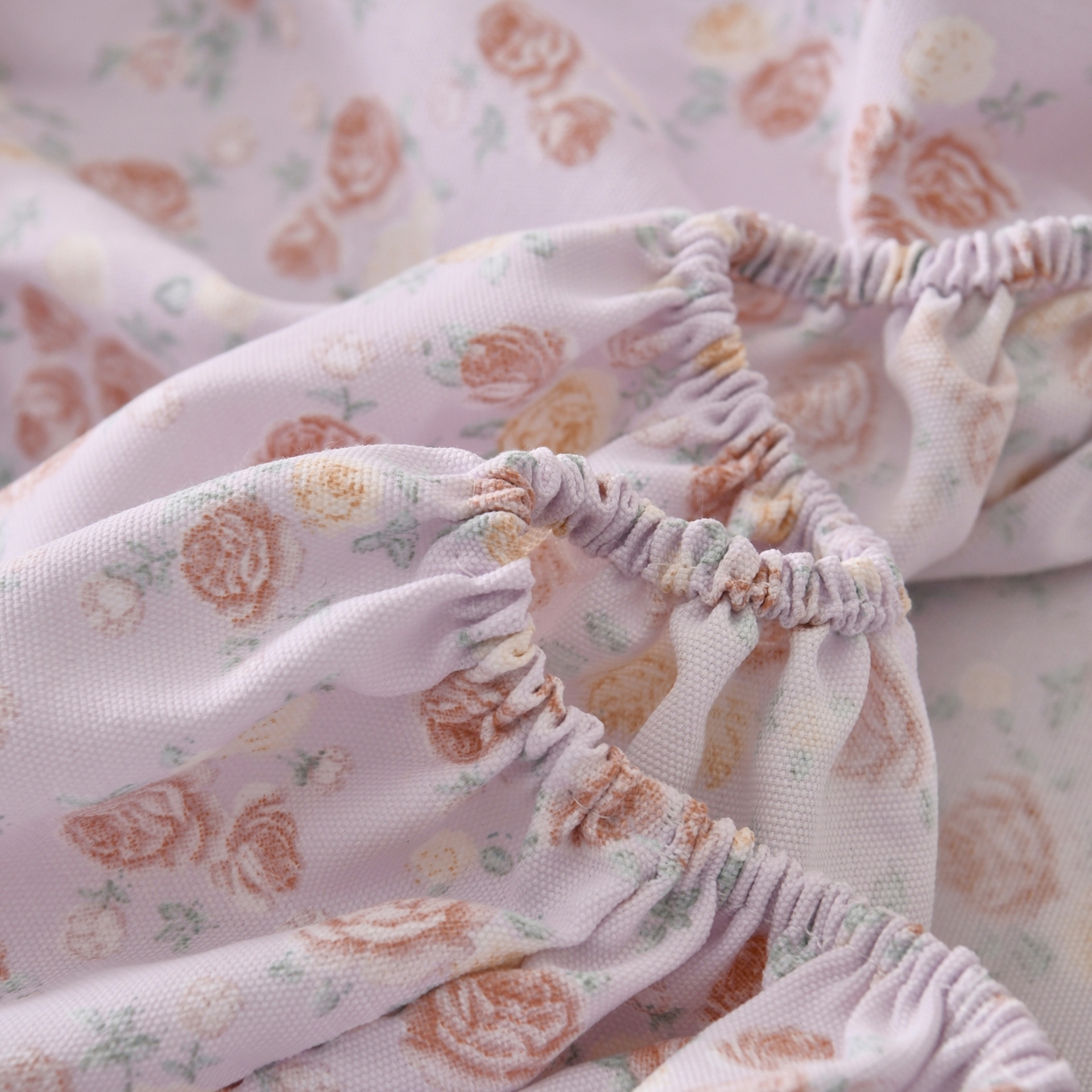 91家纺网 家纺一手货源 找家纺 悠米悠家 2026新款工艺款印花老粗布床笠单品床笠床笠单件凉席席子 紫雾玫瑰园