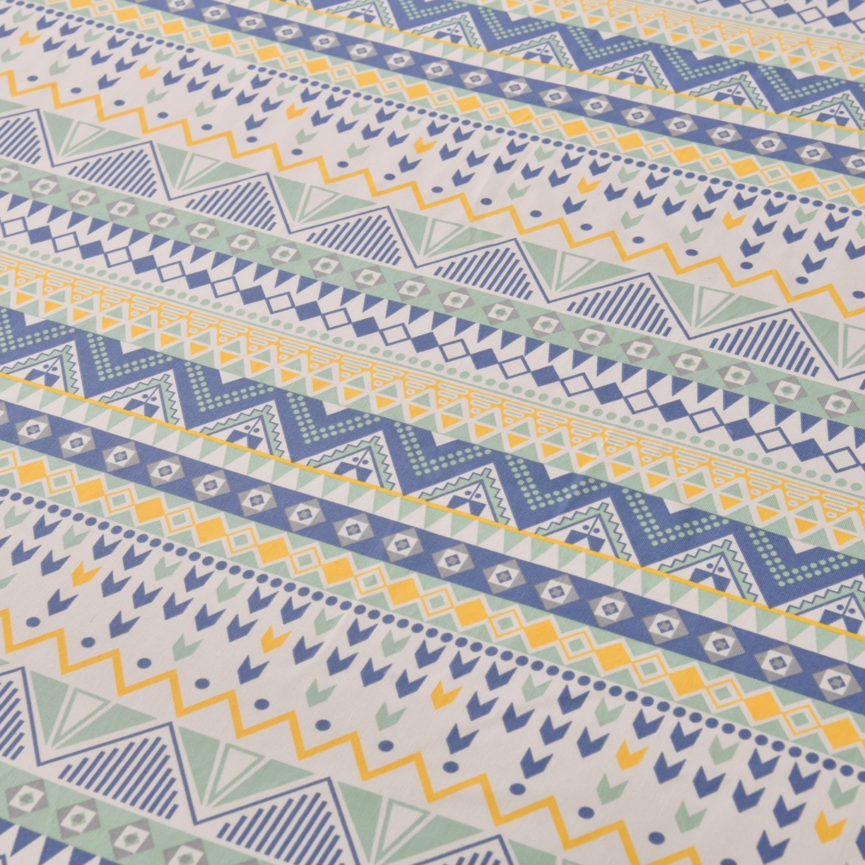 91家纺网 家纺一手货源 找家纺 悠米悠家 2026新款工艺款印花老粗布床笠单品床笠床笠单件凉席席子 青柠波西纹