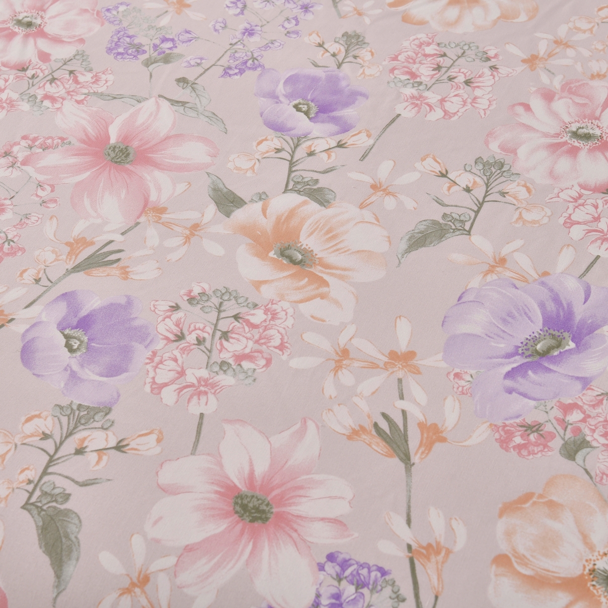 91家纺网 家纺一手货源 找家纺 悠米悠家 2026新款工艺款印花老粗布床笠单品床笠床笠单件凉席席子 柔紫虞美人