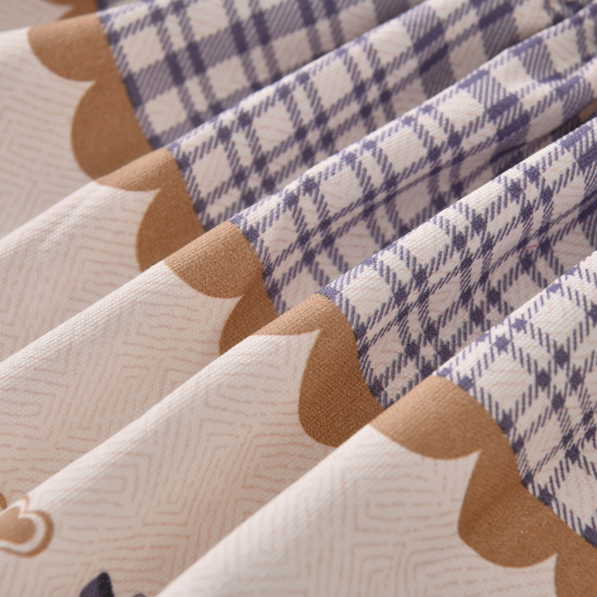 91家纺网 家纺一手货源 找家纺 悠米悠家 2026新款工艺款印花老粗布床笠单品床笠床笠单件凉席席子 熊趣日记