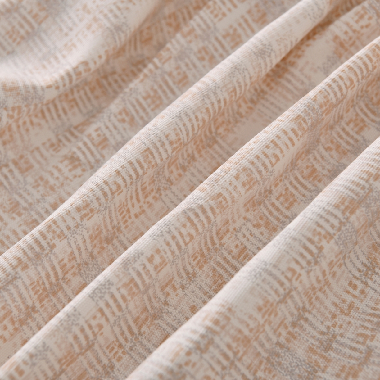 91家纺网 家纺一手货源 找家纺 悠米悠家 2026新款工艺款印花老粗布床笠单品床笠床笠单件凉席席子 浅咖肌理格