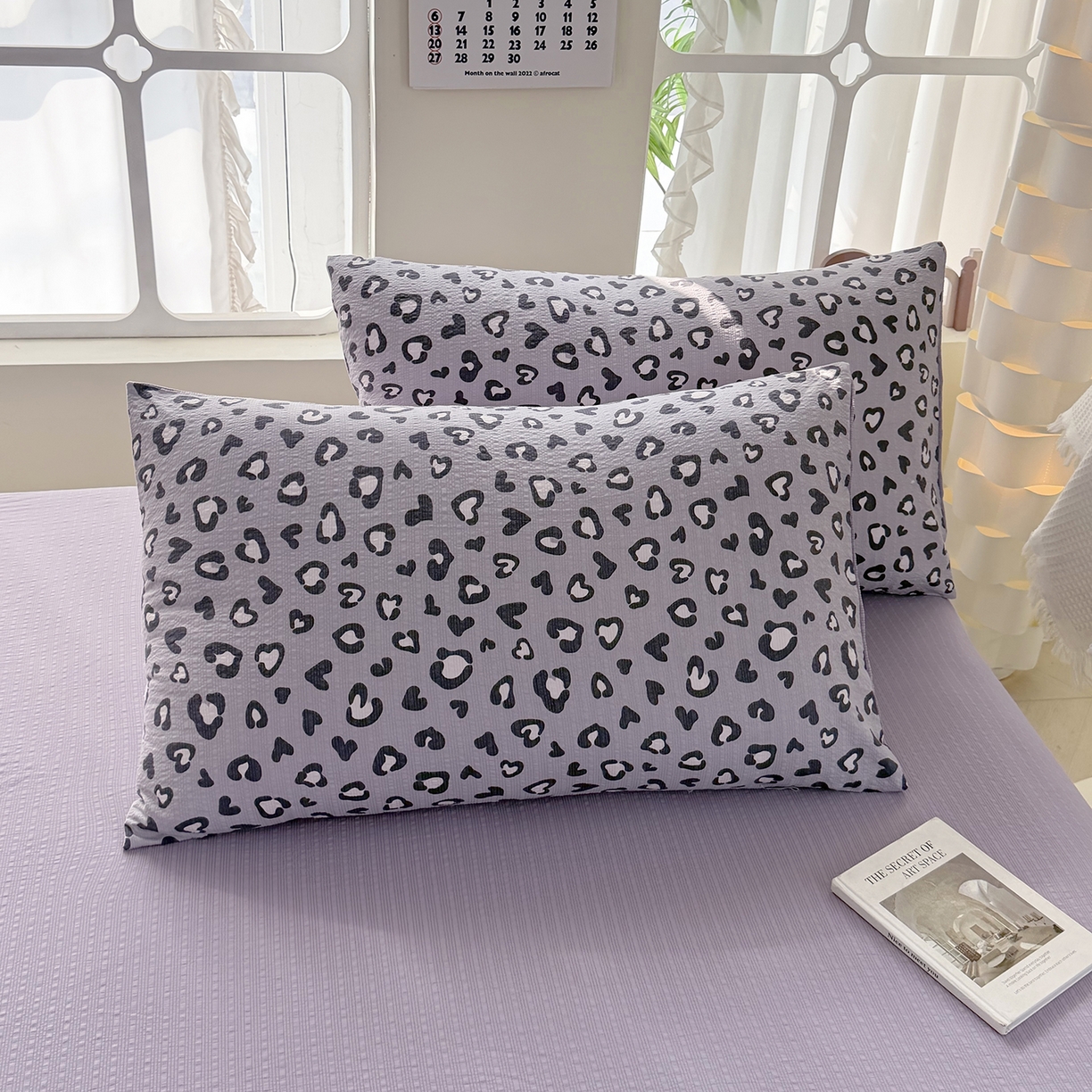 91家纺网 家纺一手货源 找家纺 悠米悠家 2026春夏新款高克重A类泡芙纱泡泡皱皱纱四件套 甜心猎手-床单款