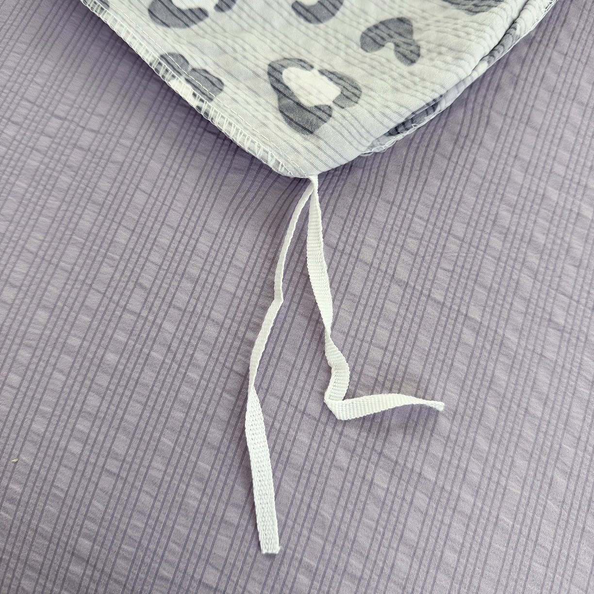 91家纺网 家纺一手货源 找家纺 悠米悠家 2026春夏新款高克重A类泡芙纱泡泡皱皱纱四件套 甜心猎手-床单款