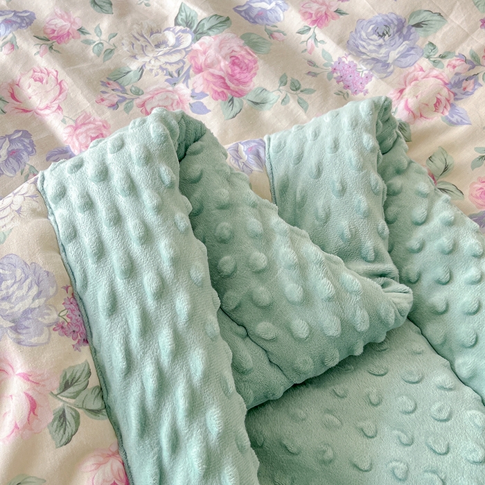 91家纺网 家纺一手货源 找家纺 梦依依 2026新款A类全棉豆豆绒大豆被冬被春秋被豆豆被子被芯 花森密语（粉）