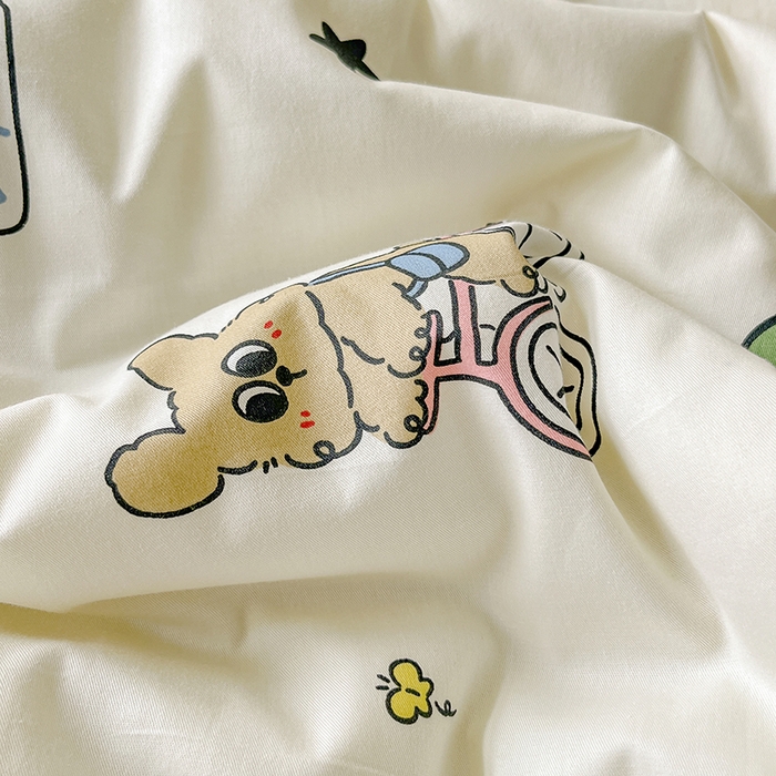 91家纺网 家纺一手货源 找家纺 梦依依 2026新款A类全棉豆豆绒大豆被冬被春秋被豆豆被子被芯 童年游戏（米）