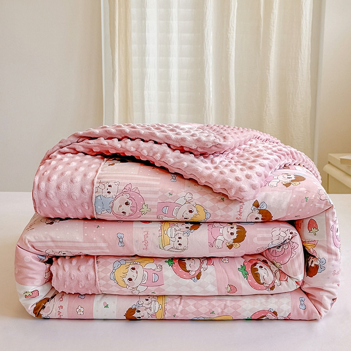 91家纺网 家纺一手货源 找家纺 （总）梦依依 2026新款柔软舒适A类全棉豆豆被夏被春秋被子被芯