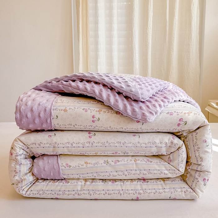 91家纺网 家纺一手货源 找家纺 （总）梦依依 2026新款柔软舒适A类全棉豆豆被夏被春秋被子被芯