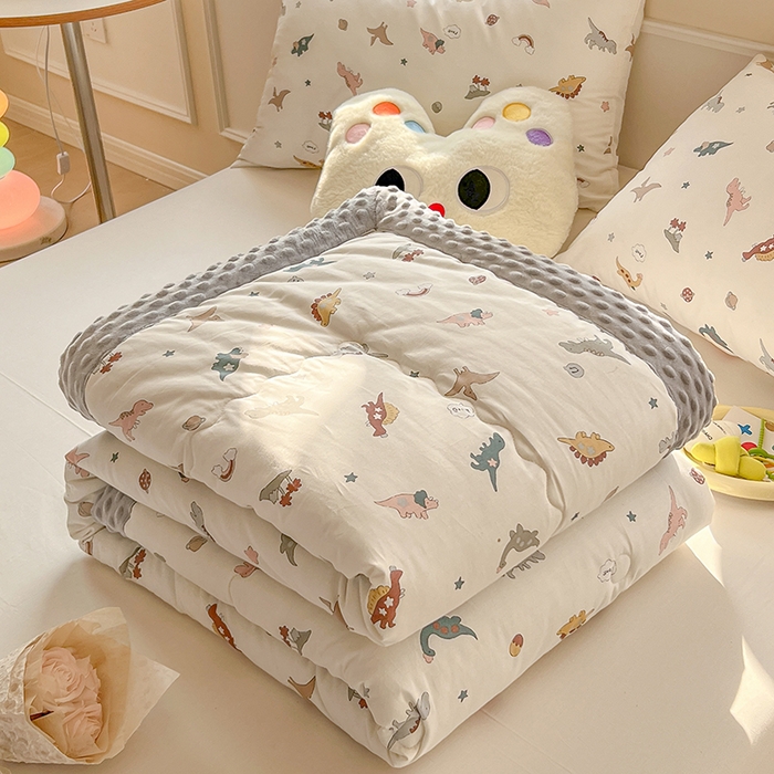 91家纺网 家纺一手货源 找家纺 （总）梦依依 2026新款柔软舒适A类全棉豆豆被夏被春秋被子被芯