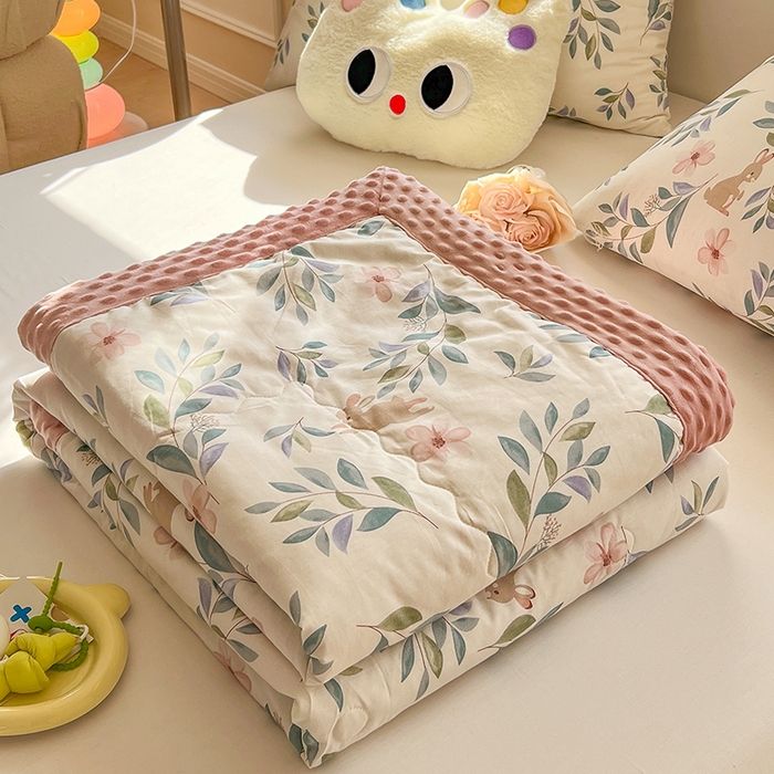 91家纺网 家纺一手货源 找家纺 （总）梦依依 2026新款柔软舒适A类全棉豆豆被夏被春秋被子被芯