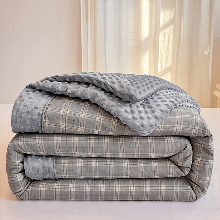 91家纺网 家纺一手货源 找家纺 （总）梦依依 2026新款柔软舒适A类全棉豆豆被夏被春秋被子被芯