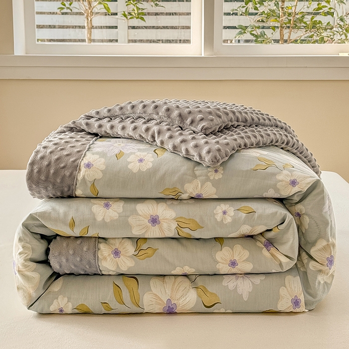 91家纺网 家纺一手货源 找家纺 （总）梦依依 2026新款柔软舒适A类全棉豆豆被夏被春秋被子被芯