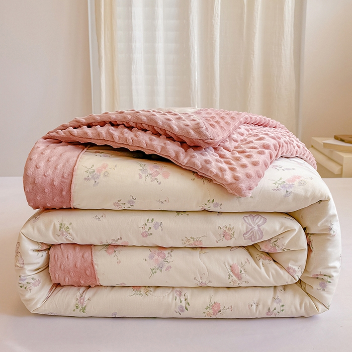 梦依依 2026新款柔软舒适A类全棉豆豆被夏被春秋被子被芯 萝莉兔