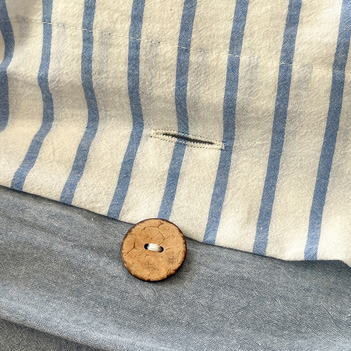 91家纺网 家纺一手货源 找家纺 梦依依 2026新款A类全棉色织水洗棉纯棉格子钮扣款四件套学生宿舍三件套 蓝苏条