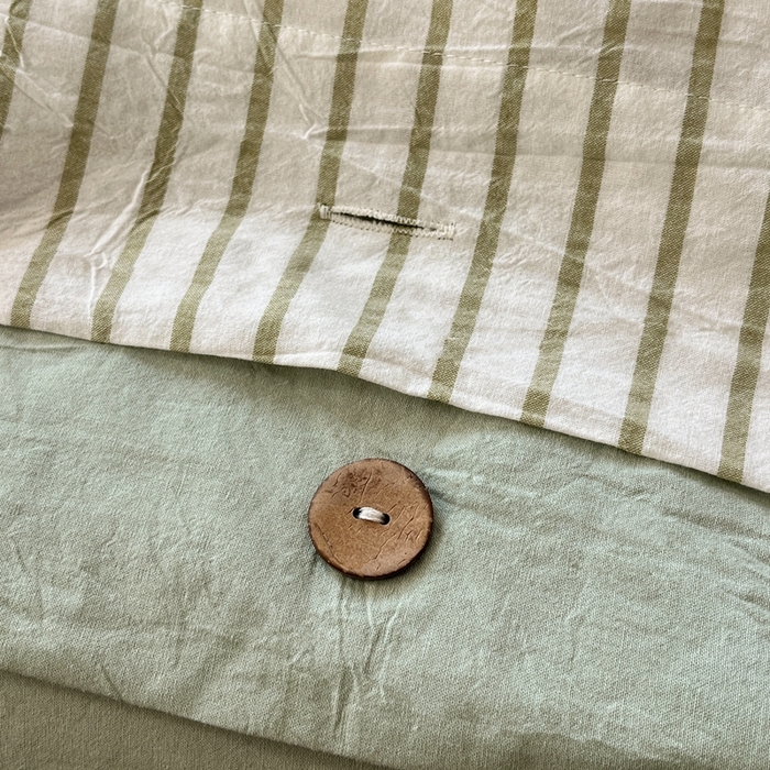 91家纺网 家纺一手货源 找家纺 梦依依 2026新款A类全棉色织水洗棉纯棉格子钮扣款四件套学生宿舍三件套 绿苏条