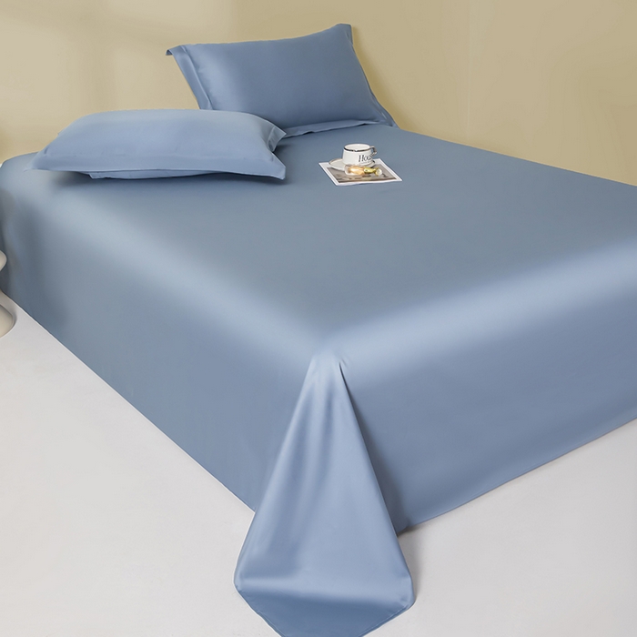 91家纺网 家纺一手货源 找家纺 佑金甜 2026新款A类60支新疆长绒棉纯棉床单系列单品床单床单单件 宝石蓝