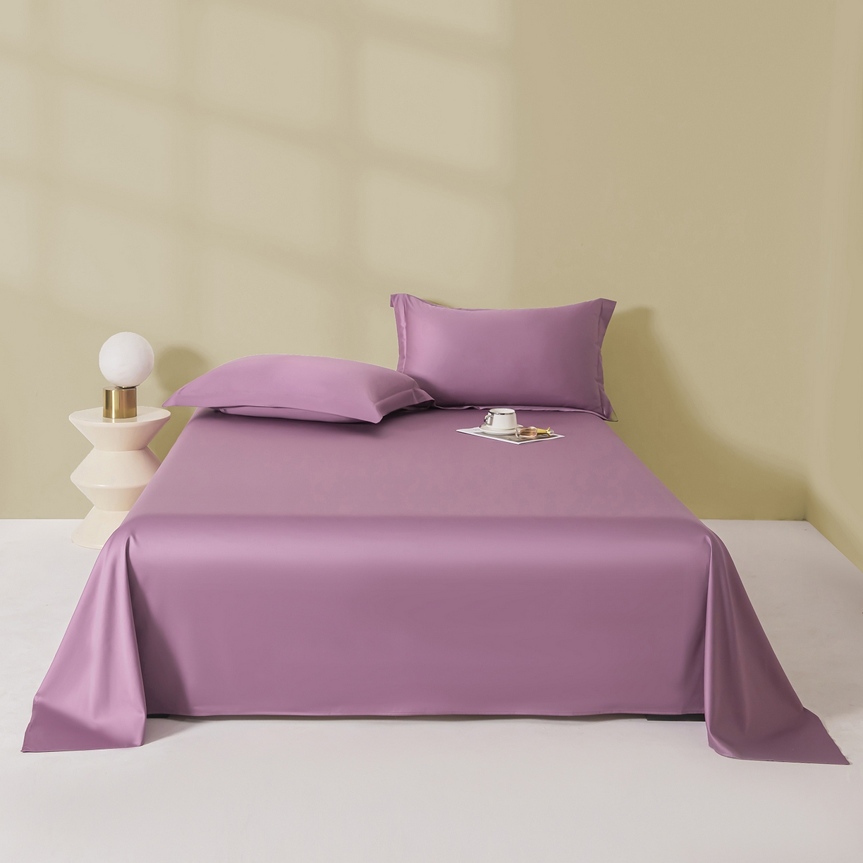 91家纺网 家纺一手货源 找家纺 （总）佑金甜 2026新款A类60支新疆长绒棉纯棉床单系列单品床单床单单件