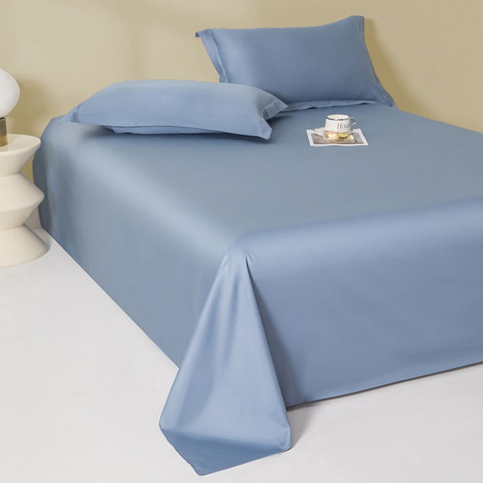 91家纺网 家纺一手货源 找家纺 佑金甜 2026新款A类60支新疆长绒棉纯棉床单系列单品床单床单单件 宝石蓝