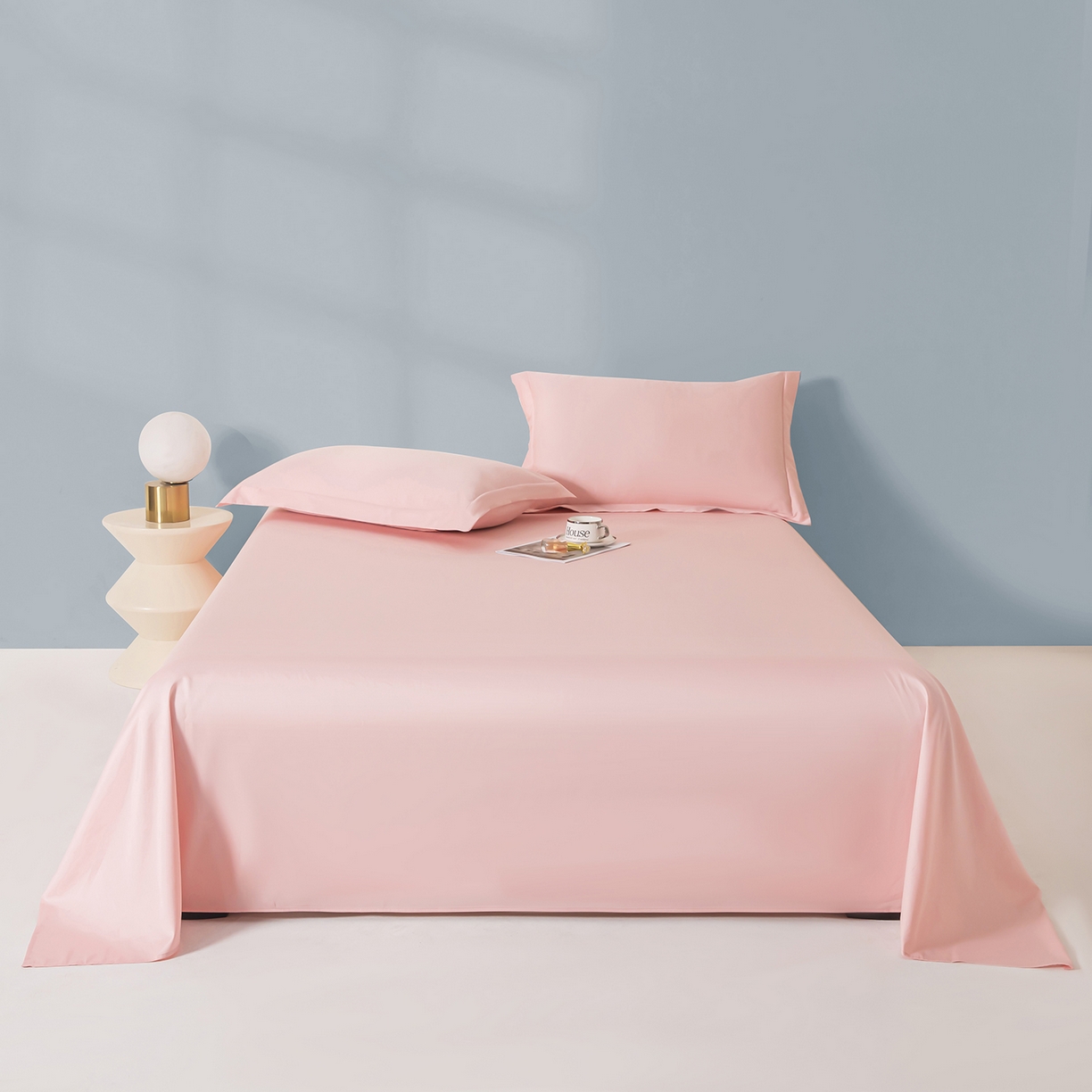 佑金甜 2026新款A类60支新疆长绒棉纯棉床单系列单品床单床单单件 落樱粉