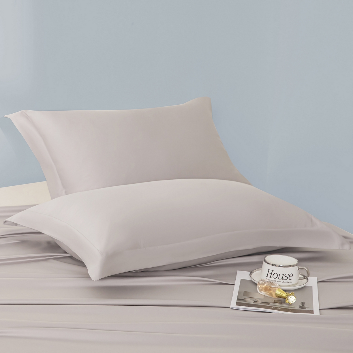 91家纺网 家纺一手货源 找家纺 佑金甜 2026新款A类60支新疆长绒棉纯棉床单系列单品床单床单单件 极致灰