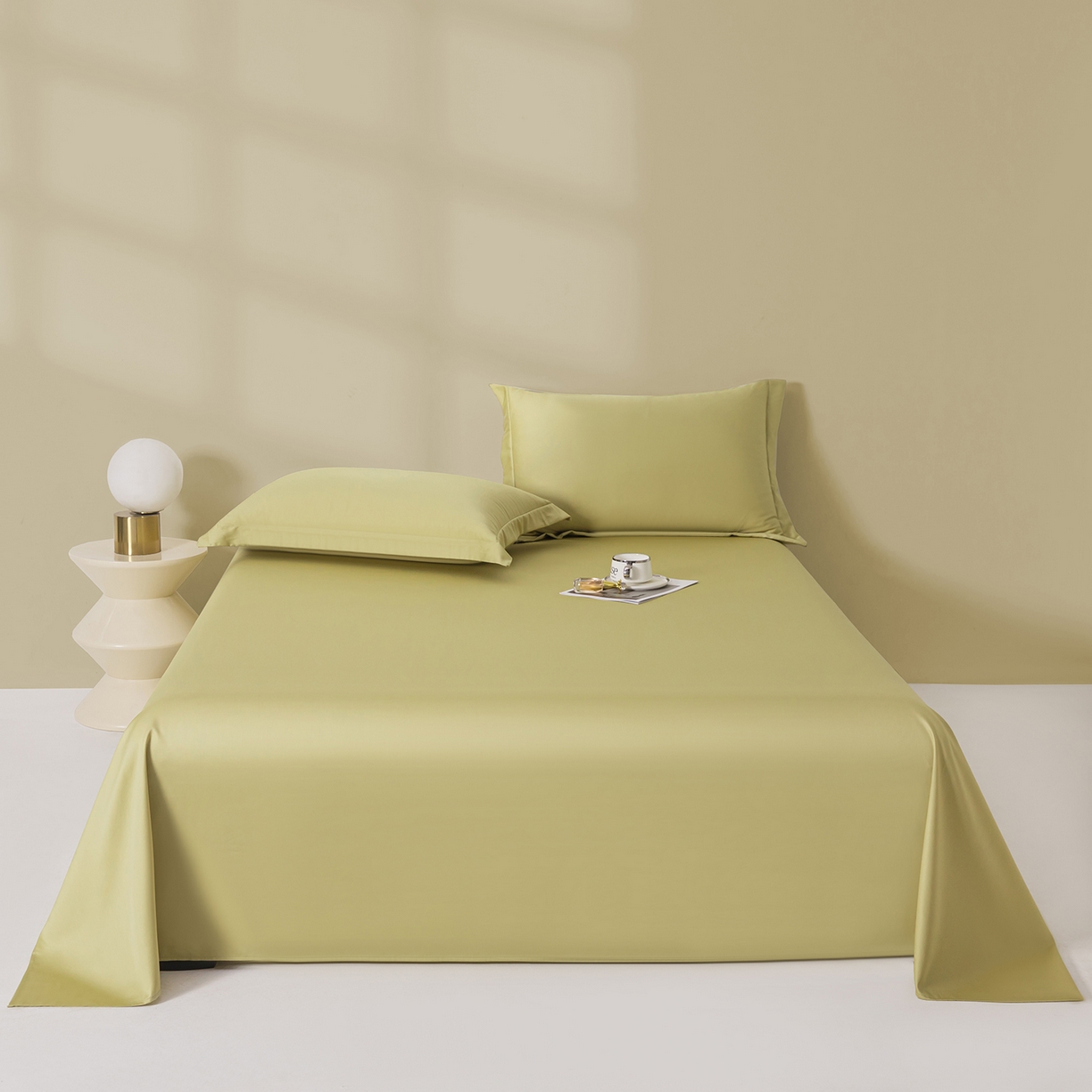 佑金甜 2026新款A类60支新疆长绒棉纯棉床单系列单品床单床单单件 拿坡里黄