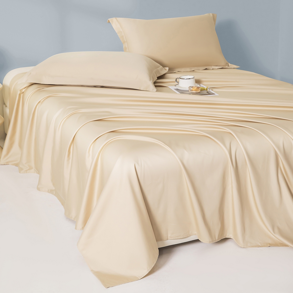 91家纺网 家纺一手货源 找家纺 佑金甜 2026新款A类60支新疆长绒棉纯棉床单系列单品床单床单单件 珍珠白