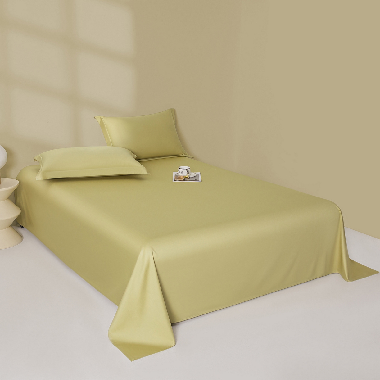 91家纺网 家纺一手货源 找家纺 佑金甜 2026新款A类60支新疆长绒棉纯棉床单系列单品床单床单单件 拿坡里黄