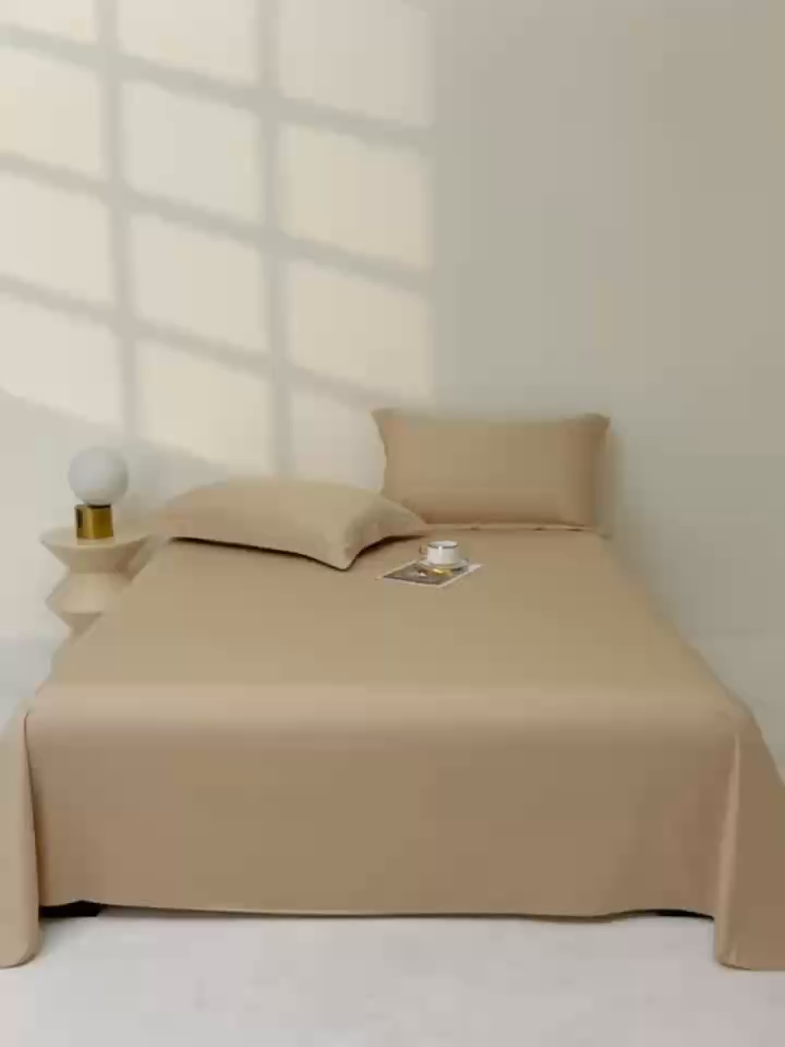 91家纺网 家纺一手货源 找家纺 佑金甜 2026新款A类60支新疆长绒棉纯棉床单系列单品床单床单单件 珍珠白