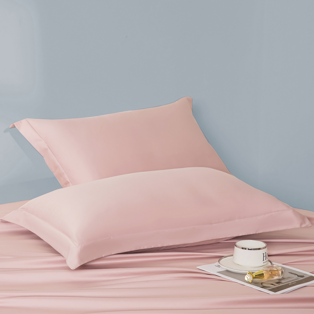 91家纺网 家纺一手货源 找家纺 佑金甜 2026新款A类60支新疆长绒棉纯棉床单系列单品床单床单单件 杏花粉