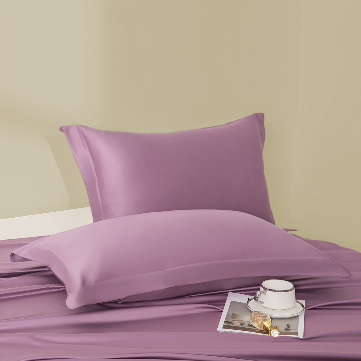 91家纺网 家纺一手货源 找家纺 佑金甜 2026新款A类60支新疆长绒棉纯棉床单系列单品床单床单单件 紫瑞