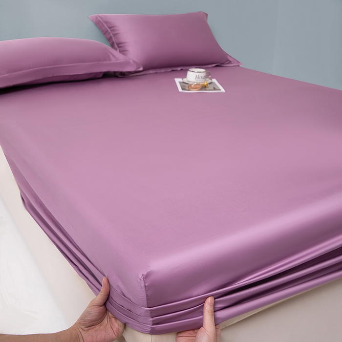 91家纺网 家纺一手货源 找家纺 佑金甜 2026新款A类60支新疆长绒棉纯棉床笠系列单品床笠床笠单件 紫瑞