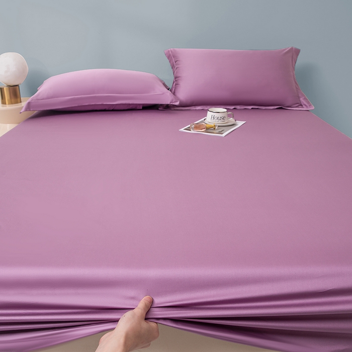 91家纺网 家纺一手货源 找家纺 佑金甜 2026新款A类60支新疆长绒棉纯棉床笠系列单品床笠床笠单件 紫瑞