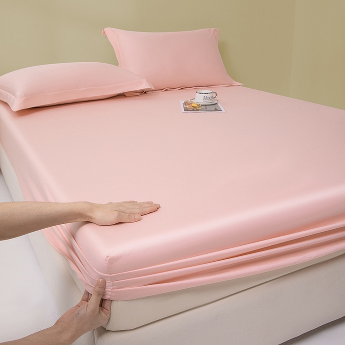 佑金甜 2026新款A类60支新疆长绒棉纯棉床笠系列单品床笠床笠单件 落樱粉