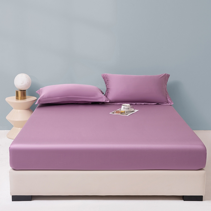 91家纺网 家纺一手货源 找家纺 佑金甜 2026新款A类60支新疆长绒棉纯棉床笠系列单品床笠床笠单件 紫瑞