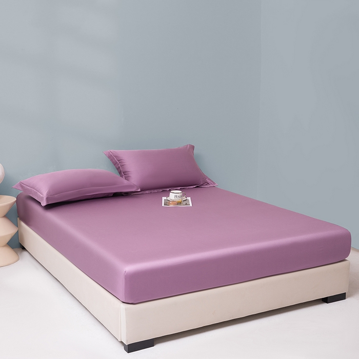 91家纺网 家纺一手货源 找家纺 佑金甜 2026新款A类60支新疆长绒棉纯棉床笠系列单品床笠床笠单件 紫瑞