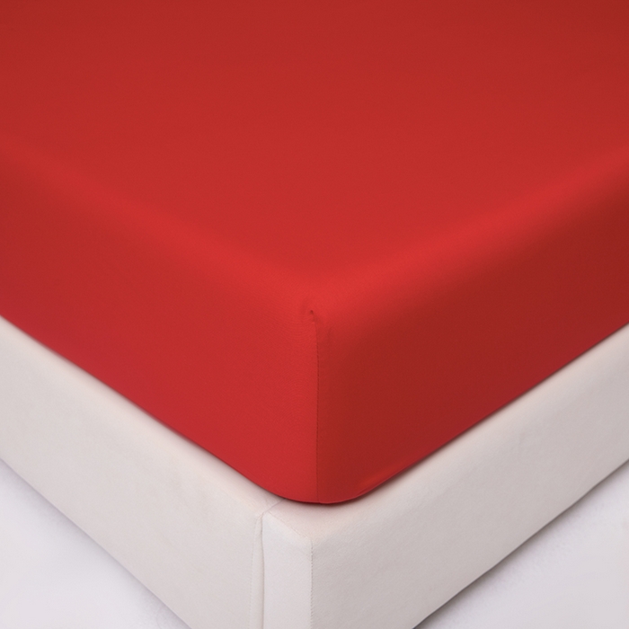 91家纺网 家纺一手货源 找家纺 佑金甜 2026新款A类60支新疆长绒棉纯棉床笠系列单品床笠床笠单件 朱砂红