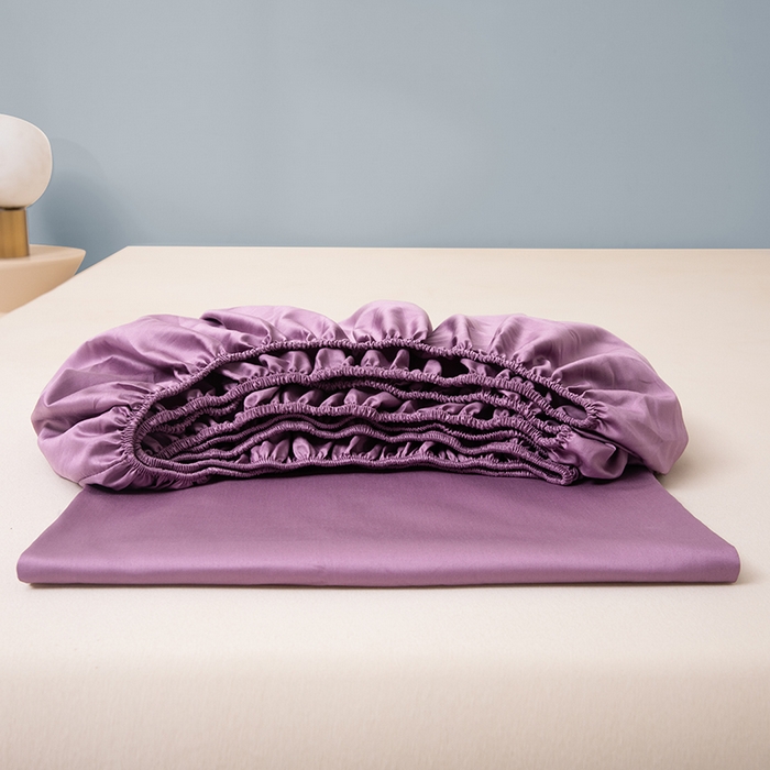 91家纺网 家纺一手货源 找家纺 佑金甜 2026新款A类60支新疆长绒棉纯棉床笠系列单品床笠床笠单件 紫瑞