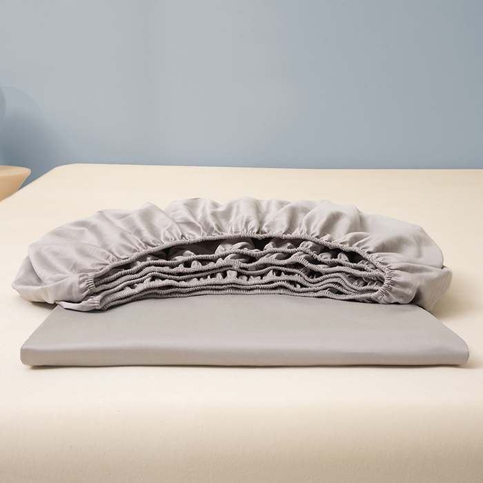 91家纺网 家纺一手货源 找家纺 佑金甜 2026新款A类60支新疆长绒棉纯棉床笠系列单品床笠床笠单件 极致灰