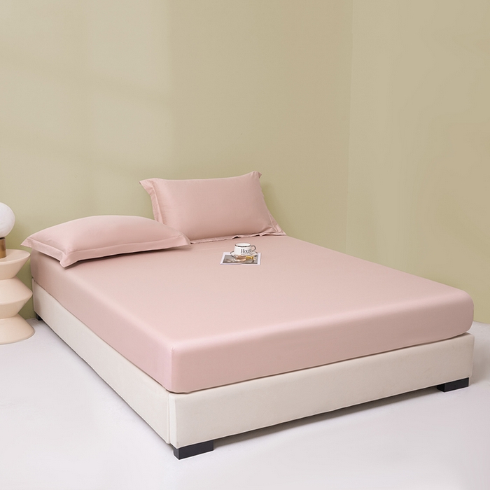 91家纺网 家纺一手货源 找家纺 佑金甜 2026新款A类60支新疆长绒棉纯棉床笠系列单品床笠床笠单件 杏花粉