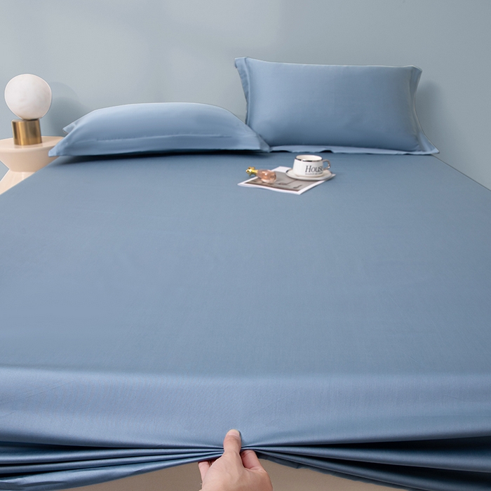 91家纺网 家纺一手货源 找家纺 佑金甜 2026新款A类60支新疆长绒棉纯棉床笠系列单品床笠床笠单件 宝石蓝