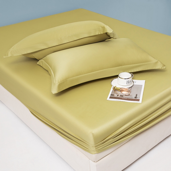 91家纺网 家纺一手货源 找家纺 佑金甜 2026新款A类60支新疆长绒棉纯棉床笠系列单品床笠床笠单件 拿坡里黄