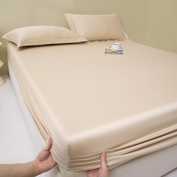 91家纺网 家纺一手货源 找家纺 佑金甜 2026新款A类60支新疆长绒棉纯棉床笠系列单品床笠床笠单件 珍珠白