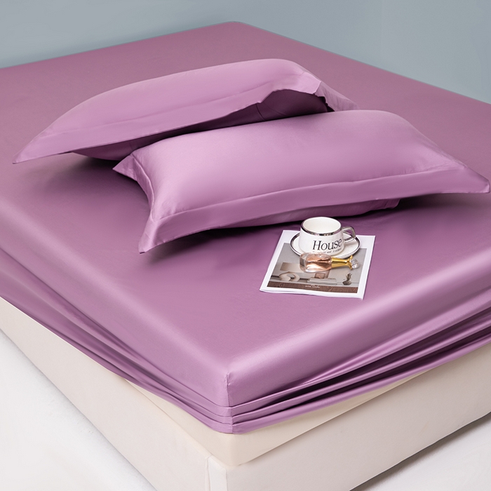 91家纺网 家纺一手货源 找家纺 佑金甜 2026新款A类60支新疆长绒棉纯棉床笠系列单品床笠床笠单件 紫瑞