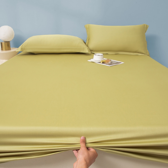 91家纺网 家纺一手货源 找家纺 佑金甜 2026新款A类60支新疆长绒棉纯棉床笠系列单品床笠床笠单件 拿坡里黄