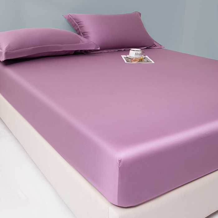 91家纺网 家纺一手货源 找家纺 佑金甜 2026新款A类60支新疆长绒棉纯棉床笠系列单品床笠床笠单件 紫瑞