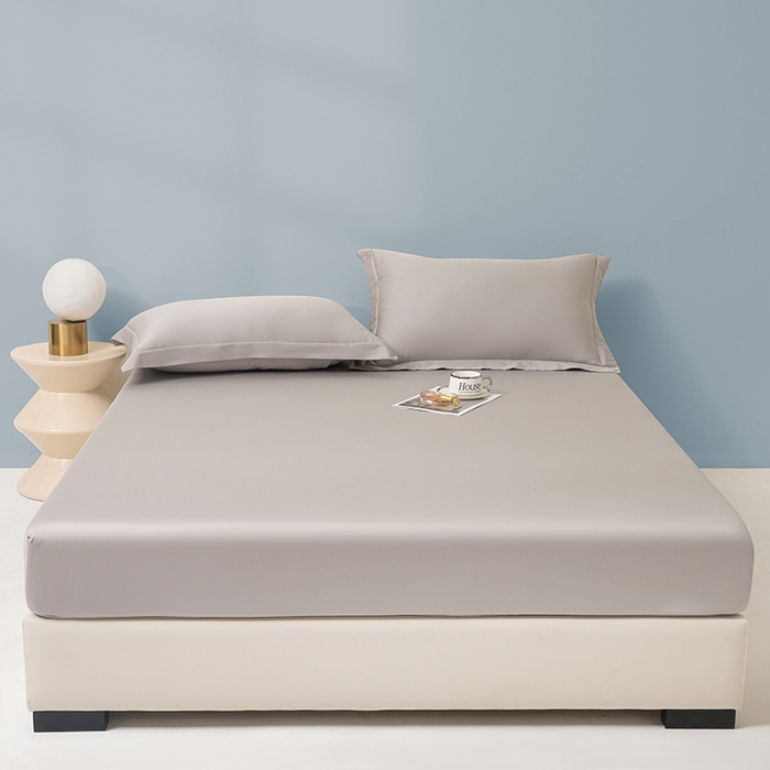 91家纺网 家纺一手货源 找家纺 佑金甜 2026新款A类60支新疆长绒棉纯棉床笠系列单品床笠床笠单件 极致灰