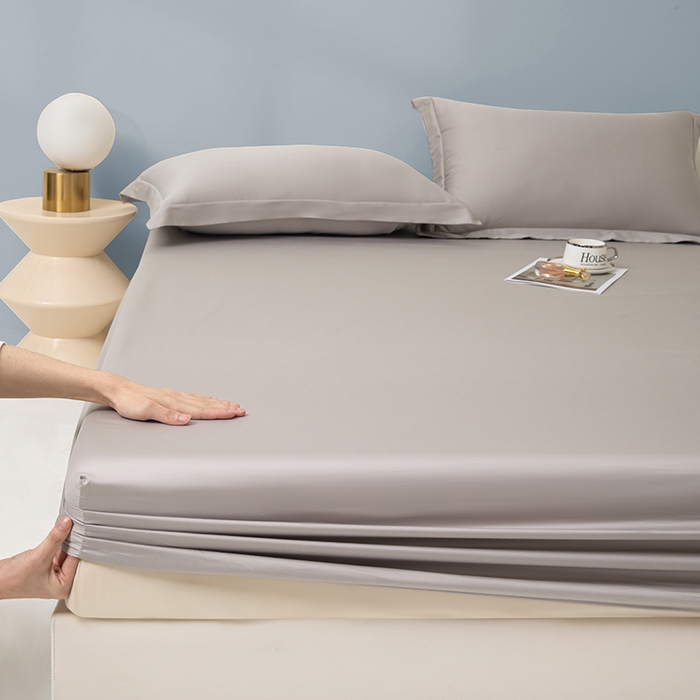 91家纺网 家纺一手货源 找家纺 佑金甜 2026新款A类60支新疆长绒棉纯棉床笠系列单品床笠床笠单件 极致灰