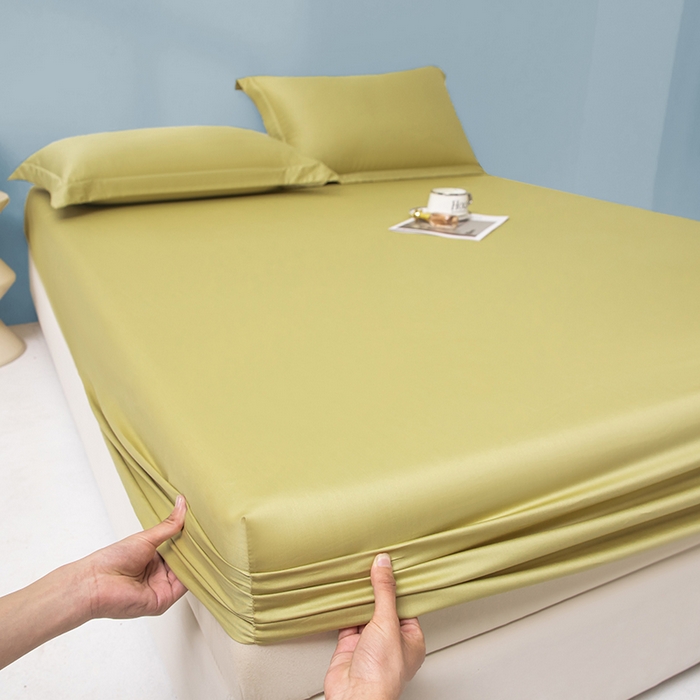 91家纺网 家纺一手货源 找家纺 佑金甜 2026新款A类60支新疆长绒棉纯棉床笠系列单品床笠床笠单件 拿坡里黄