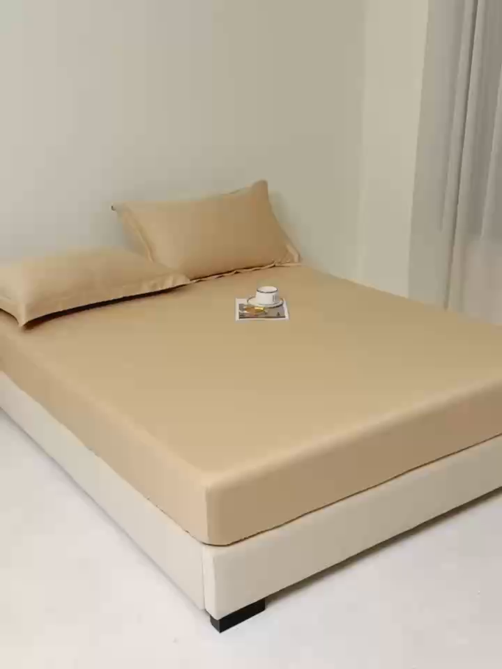 91家纺网 家纺一手货源 找家纺 佑金甜 2026新款A类60支新疆长绒棉纯棉床笠系列单品床笠床笠单件 珍珠白