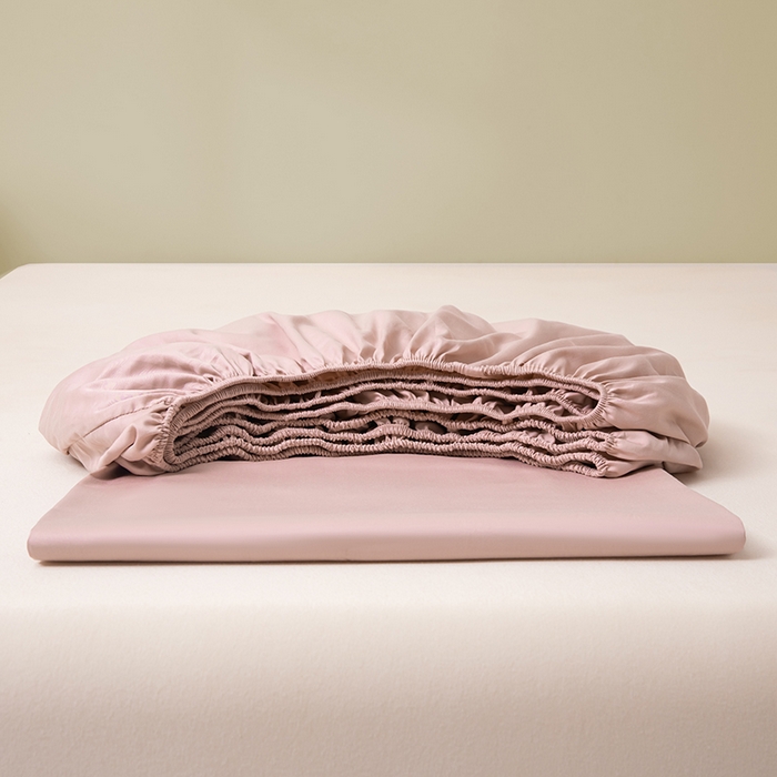 91家纺网 家纺一手货源 找家纺 佑金甜 2026新款A类60支新疆长绒棉纯棉床笠系列单品床笠床笠单件 杏花粉