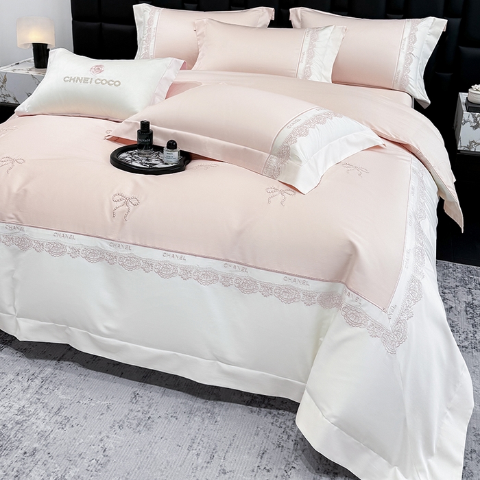 91家纺网 家纺一手货源 找家纺 （总）丞音家纺 2026新款A类少女公主风双股100支贡缎长绒棉四件套刺绣被套绣花床笠高档礼盒装